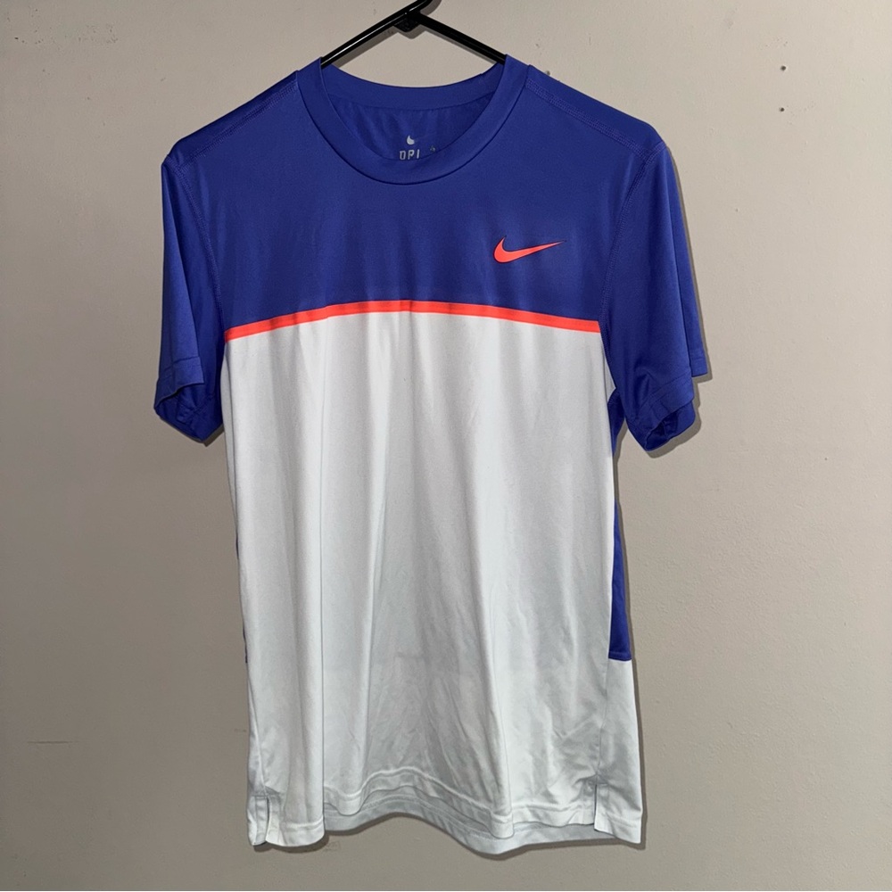 Nike Dri-Fit Challenger Crew Neck Shirt Men’s Medium Purple-White-Pink